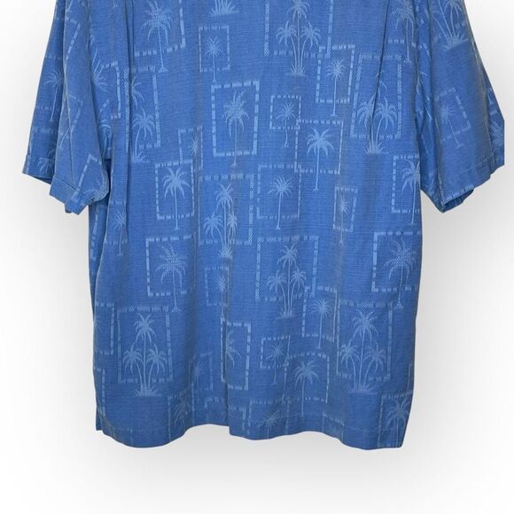 Jamaica Jaxx Shirt Blue Tropical Hawaiian Print 100% Silk Men’s Large - Picture 6 of 10